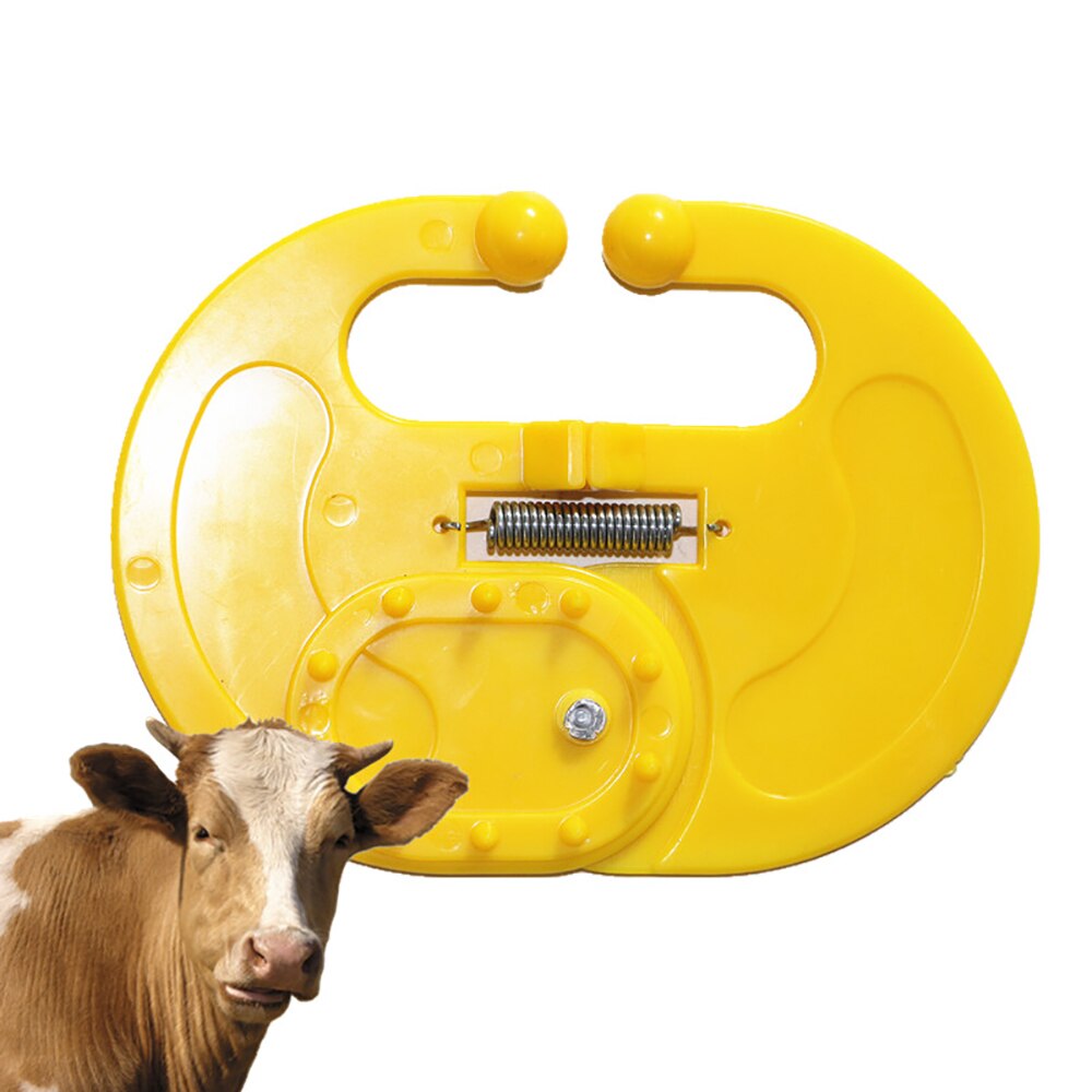 1 stk kalv fravænning veterinærudstyr ranch græsningsværktøj yak fravænning plast fjeder type gul farve