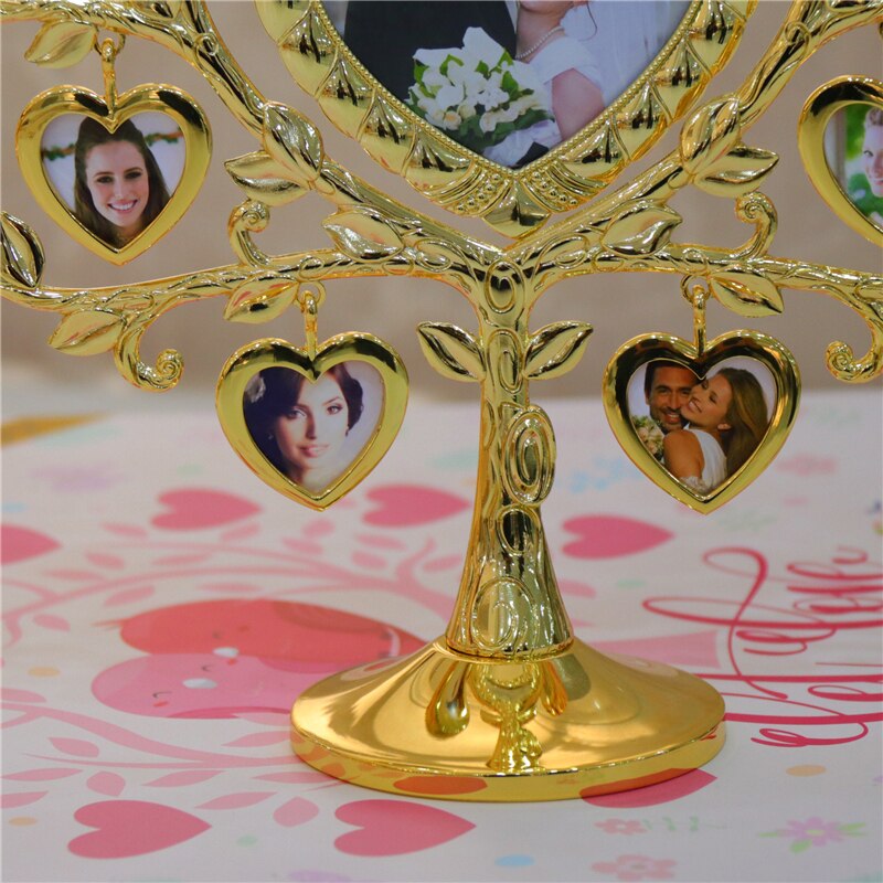 Lasody Familie Boom Met 10 + 1 Opknoping Fotolijsten Metalen Tafel Top Fotolijst Decoratie