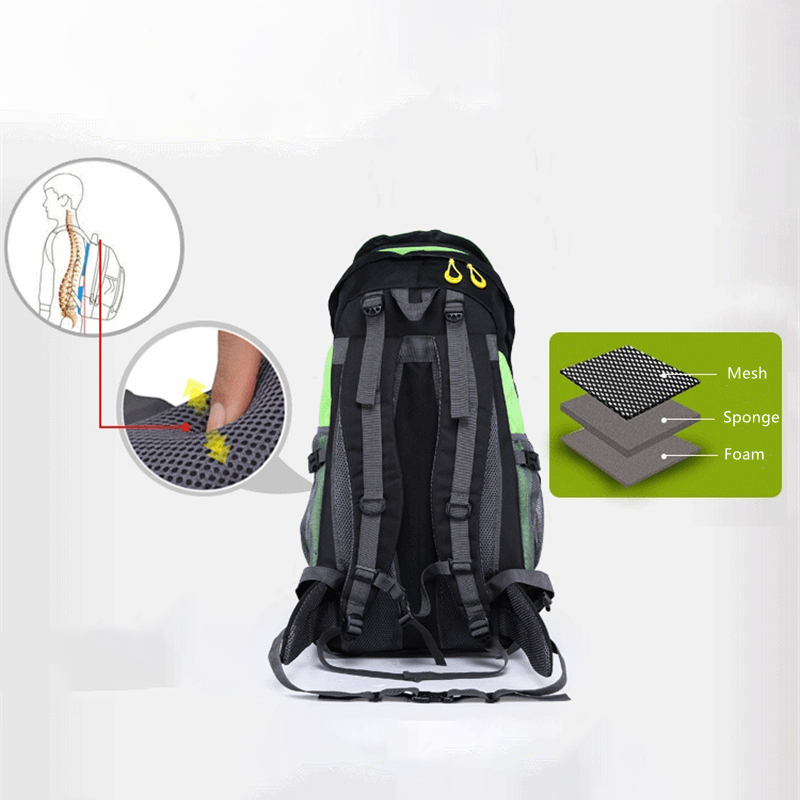 50L Outdoor Travel Bag Load Bearing Climbing Backpack Thickened Strap Camping Bags Waterproof Large Capacity Hiking Rucksack