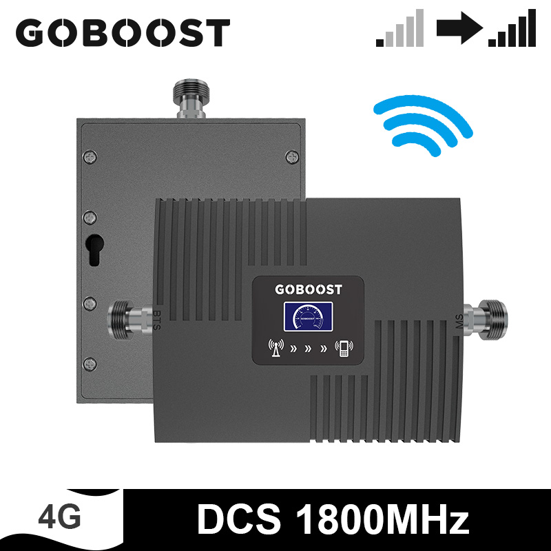 GOBOOST DCS 1800 MHz Single Band Repeater 4g Cell Phone Network Booster Band 3 For Mobile Signal Amplifier