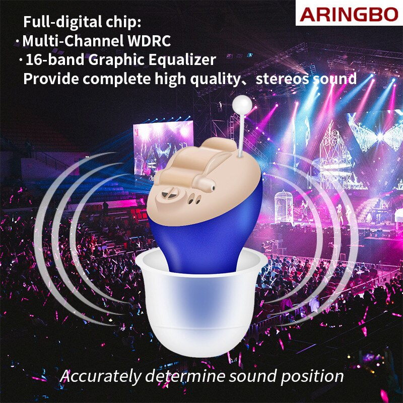 Mini appareil auditif CIC à 20 canaux, petite oreille interne Invisible, appareil auditif réglable sans fil, oreille gauche/droite, meilleur amplificateur de son