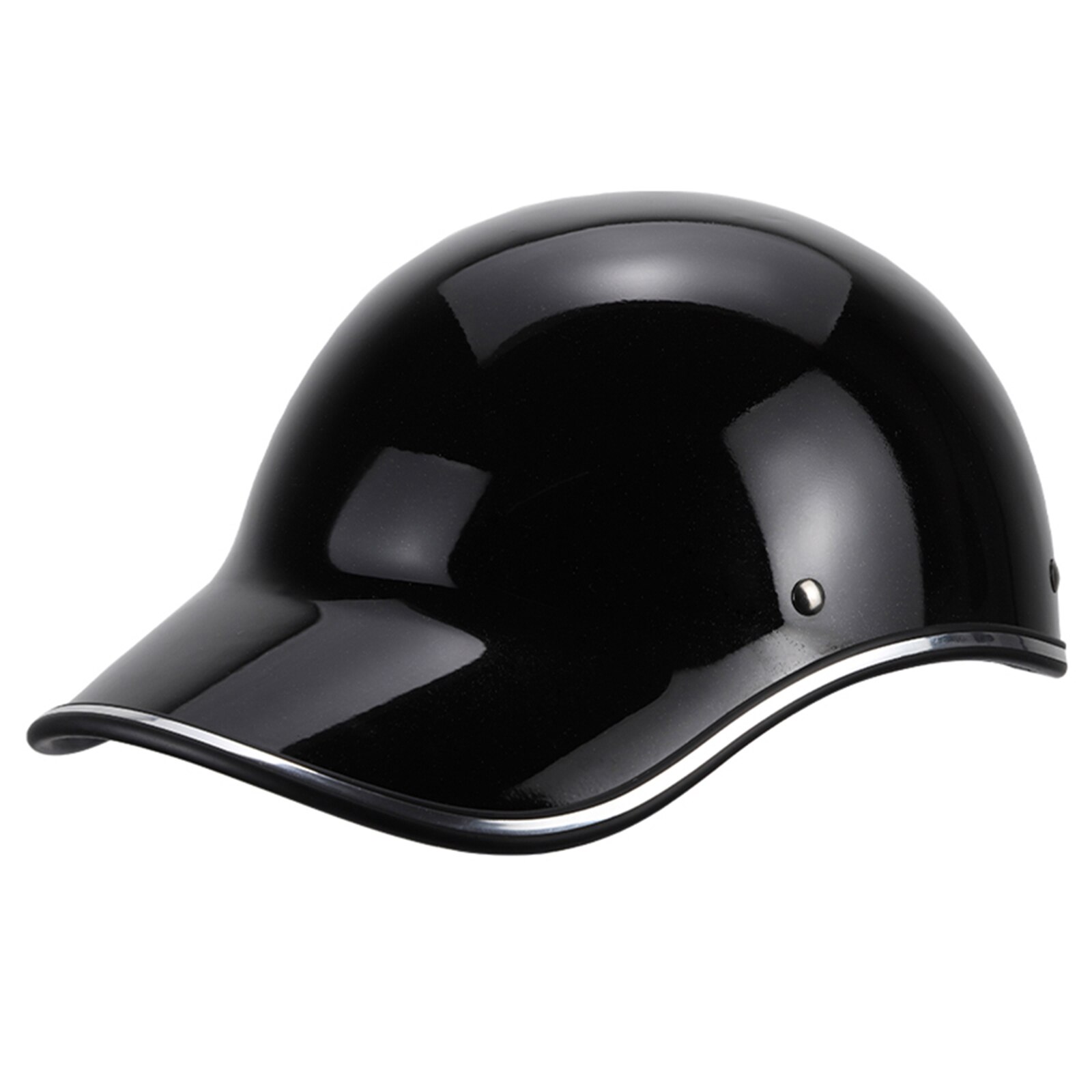 Motorcykel hjelm cykel cykel baseball cap hjelm halvhjelm cykelhjelm til mænd kvinder voksne cykeludstyr: Sort
