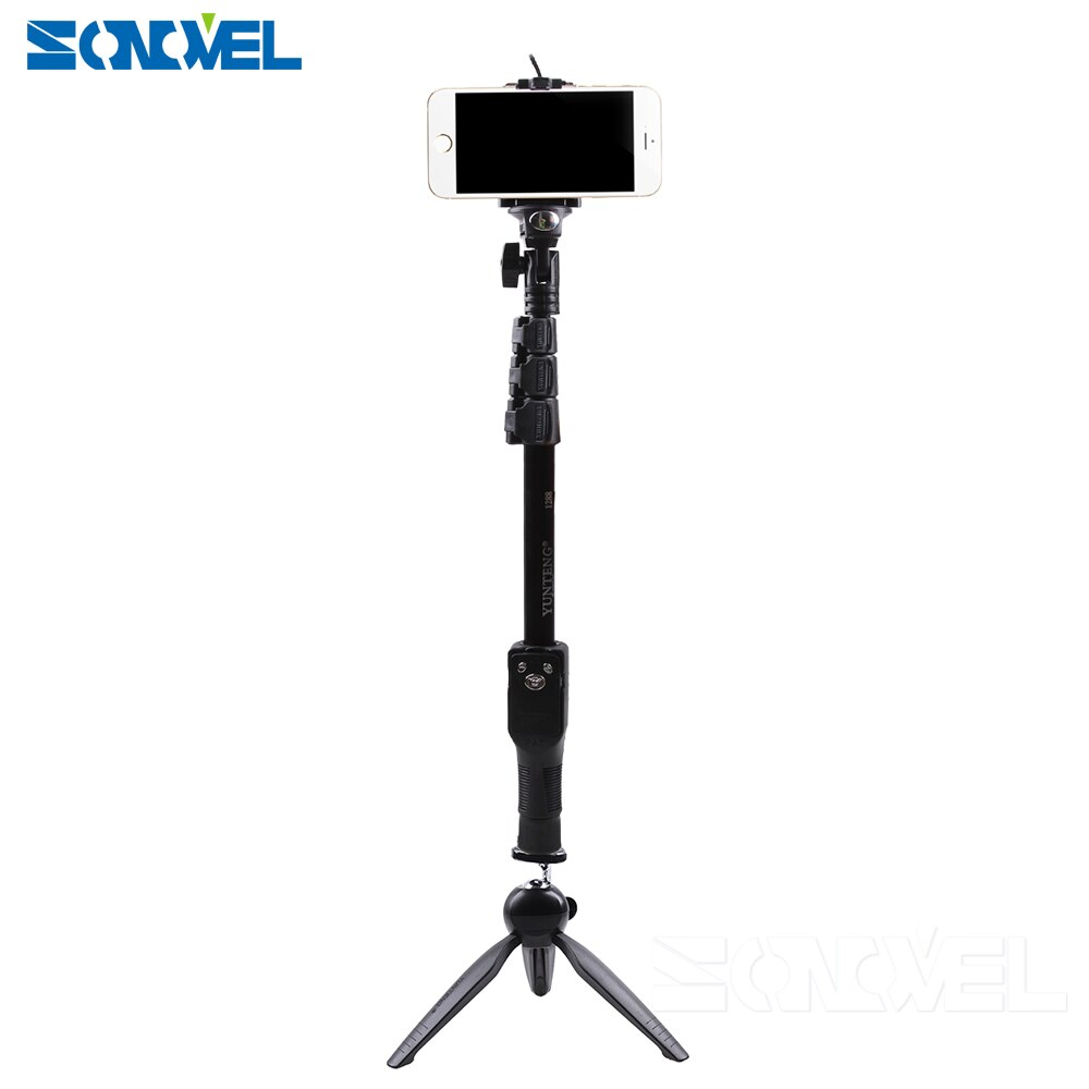 Camera Phone Bluetooth Extendable Selfie Stick Yunteng YT-1288 Telescopic Monopod YT-228 Mini Tripod For Iphone 5 6 7 8
