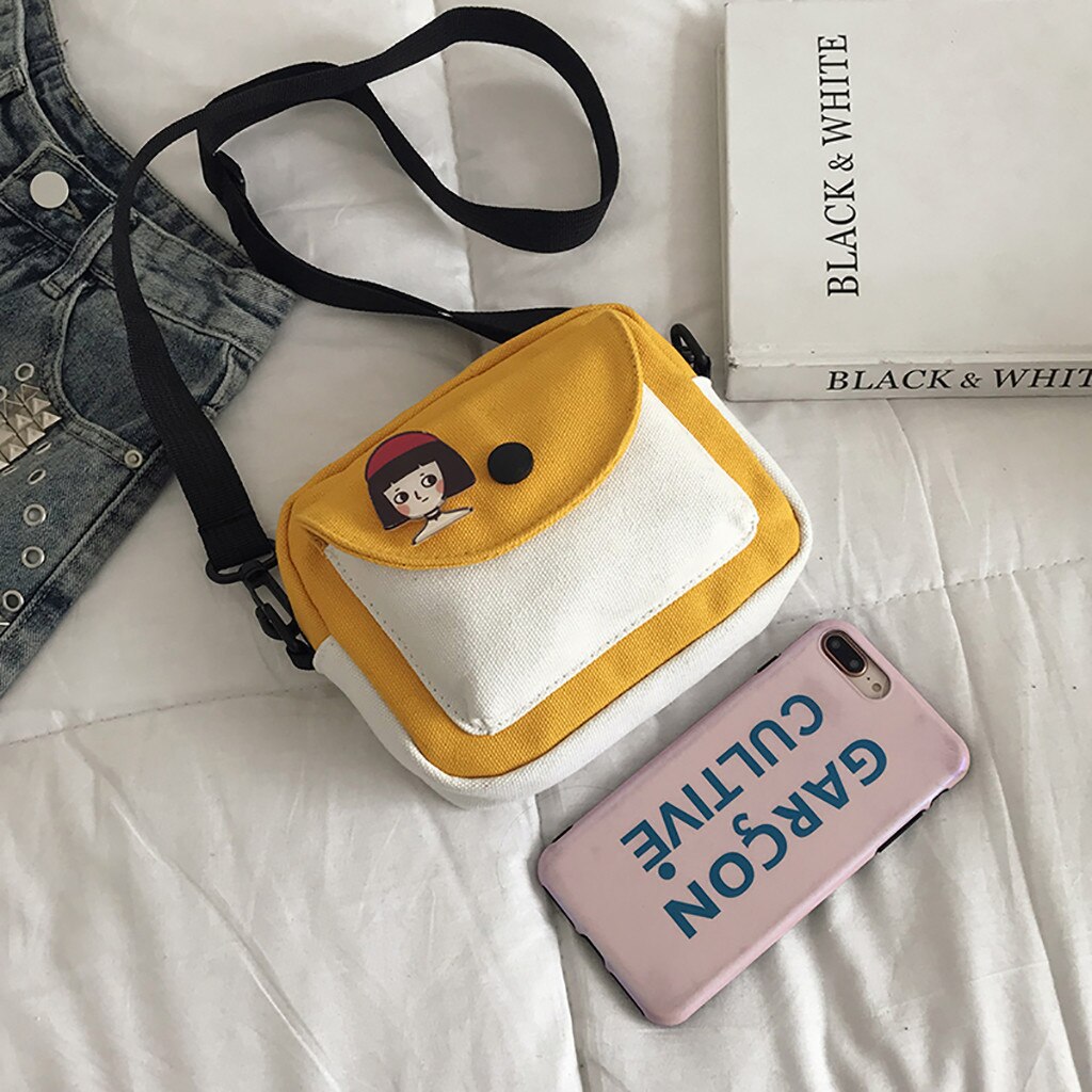 Fermeture éclair en plein air toile sac de messager Sport poitrine sac femmes arc-en-ciel applique contraste couleur hip hop sac adolescent filles