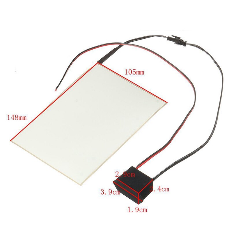 105mm x 148mm EL Panel Electroluminescent Sheet Neon Sheet + Actuator 12V