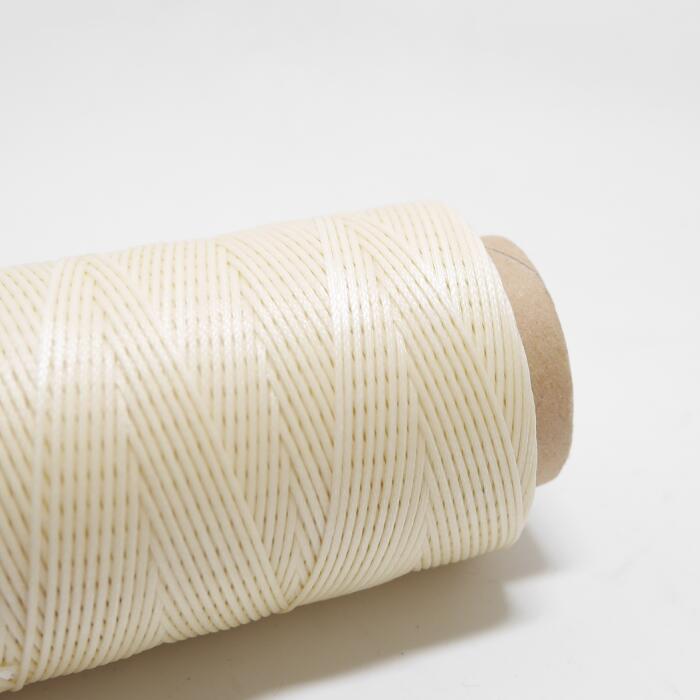 Uitstekende 1mm Polyester Lederen Gewaxt Draad voor Gevlochten Naaien Meest Populaire 6 kleuren voor DIY Hand Werk: Cream8005