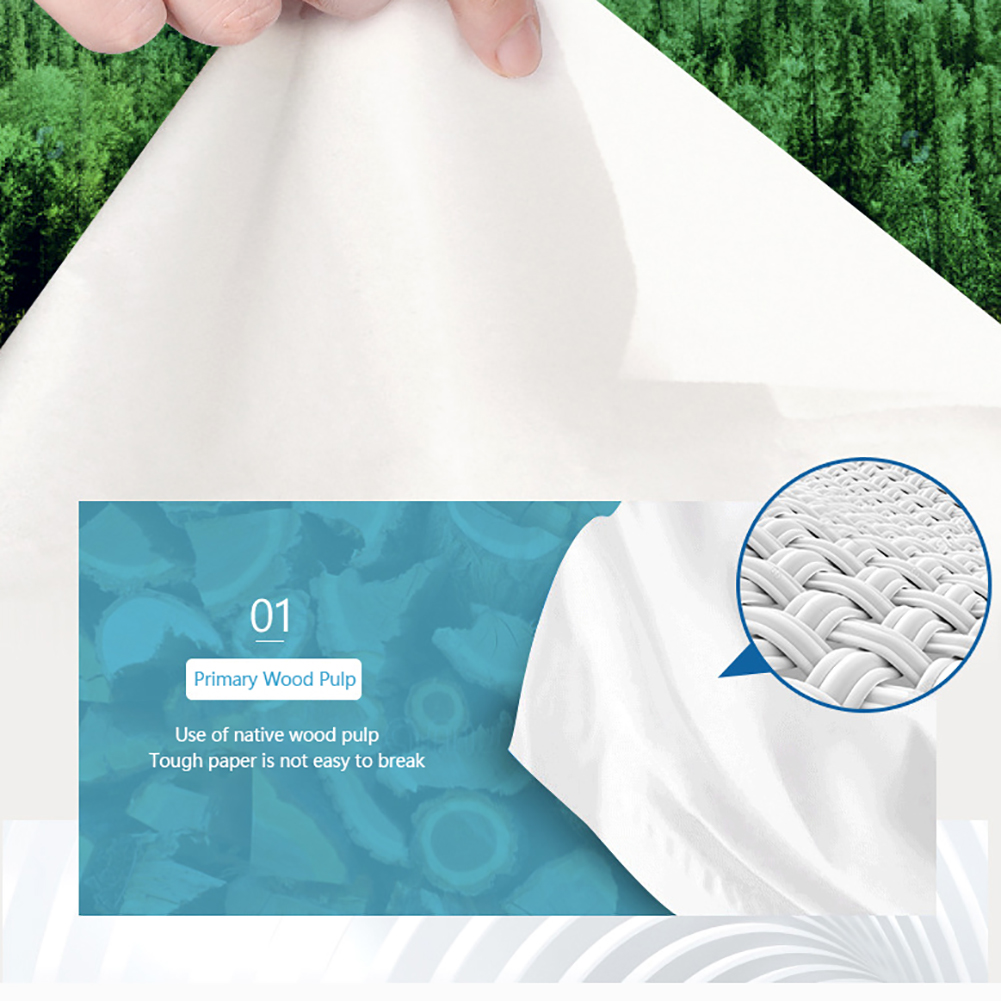10 Rolls 4 Layerstoilet paper, comfortable native wood pulp, coreless toilet paper, paper roll for home, paper towels for bathro