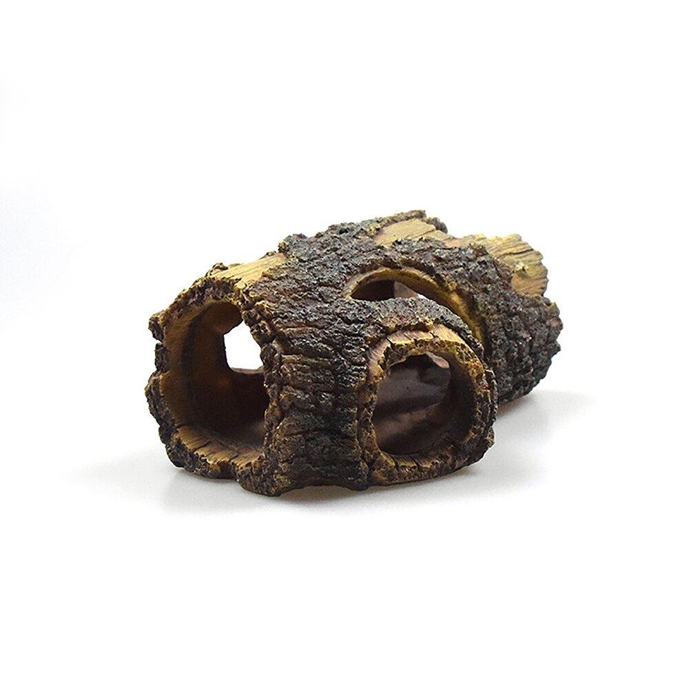 Rondin résine creux arbre tronc ornement Aquarium décoration bois maison Aquarium planque grottes décorations pour Betta: G370413