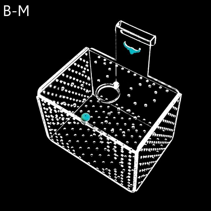 Acrylic Fish Tank Isolation Box Rearing Box Hanging Aperture 1mm / 3mm Home Aquarium Decor Fishes Transparent Clear Water Box: 3mm M