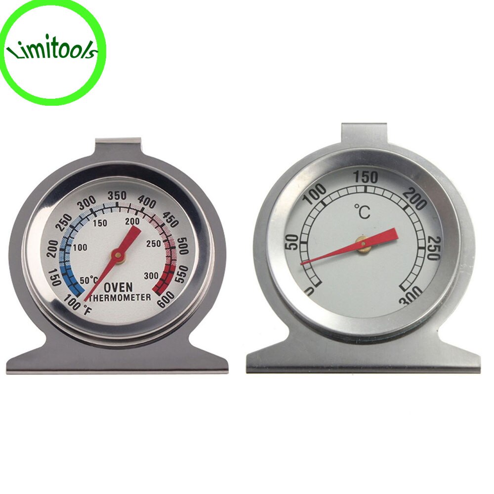 Brand Rvs Oven Fornuis Thermometer Temperatuurmeter Stand Up Voedsel Vlees Dial Oven Thermometer Tool