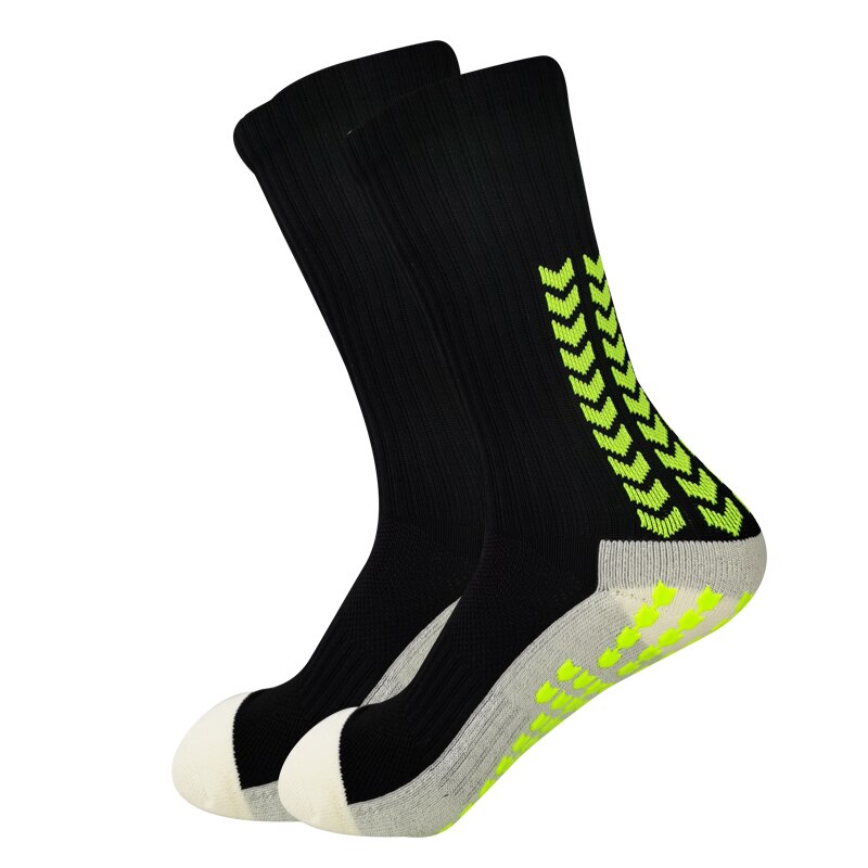 Calcetines de fútbol para hombre y mujer, medias deportivas antideslizantes con fondo de silicona, medias de agarre para baloncesto: Castaño