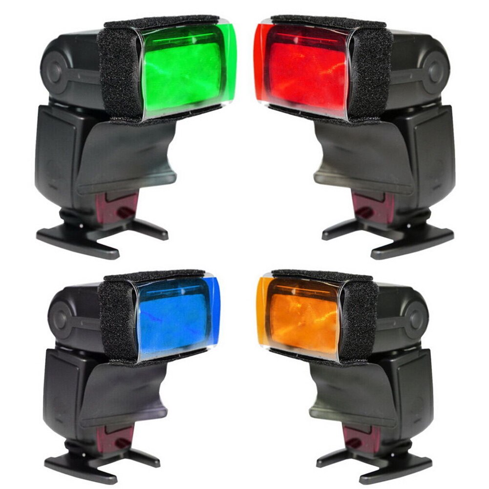 Kit de filtros de plástico para Speedlite, accesorios para Speedlite , bolsa práctica de baja pérdida, 12 colores