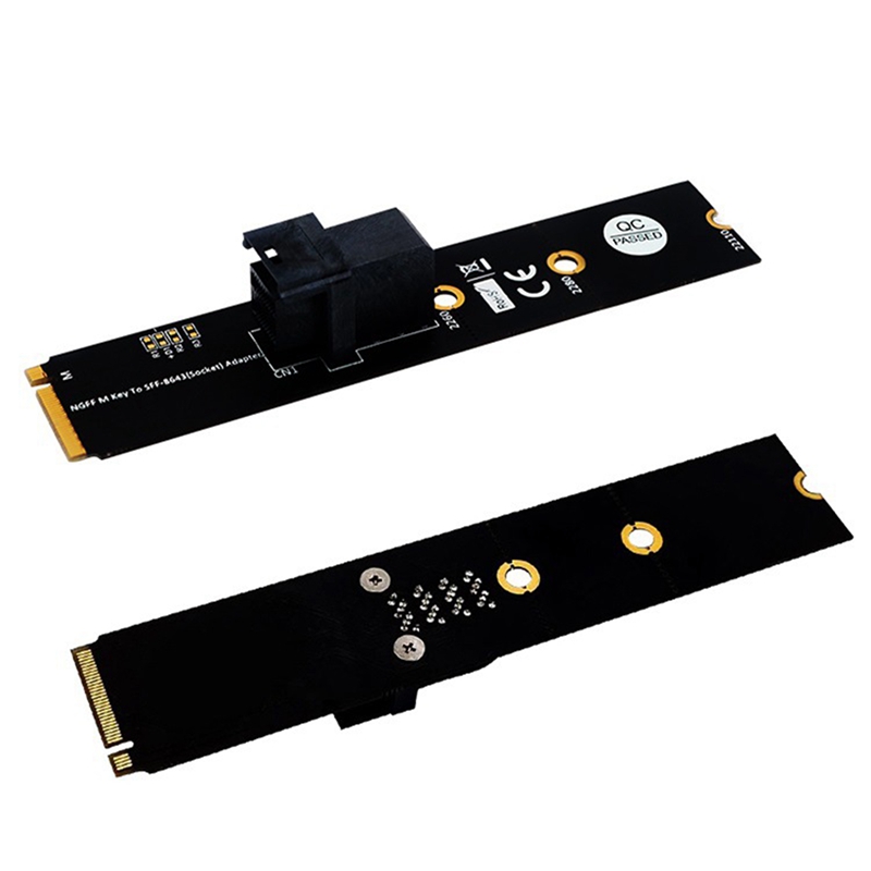 M.2 NVMe SSD To SFF-8643 (SAS) Adapter Cable - Plug & Play For PCIe SSD To Server/Workstation Motherboard