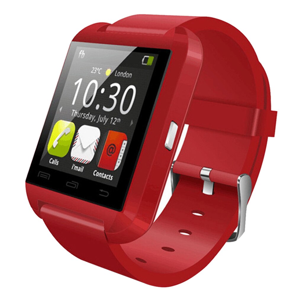 U8 Sports Smart Watch Band Sport Activity Fitness Sleep Monitor Men Smartwatch Bluetooth Sport Smart Watch Wearable Device: Red