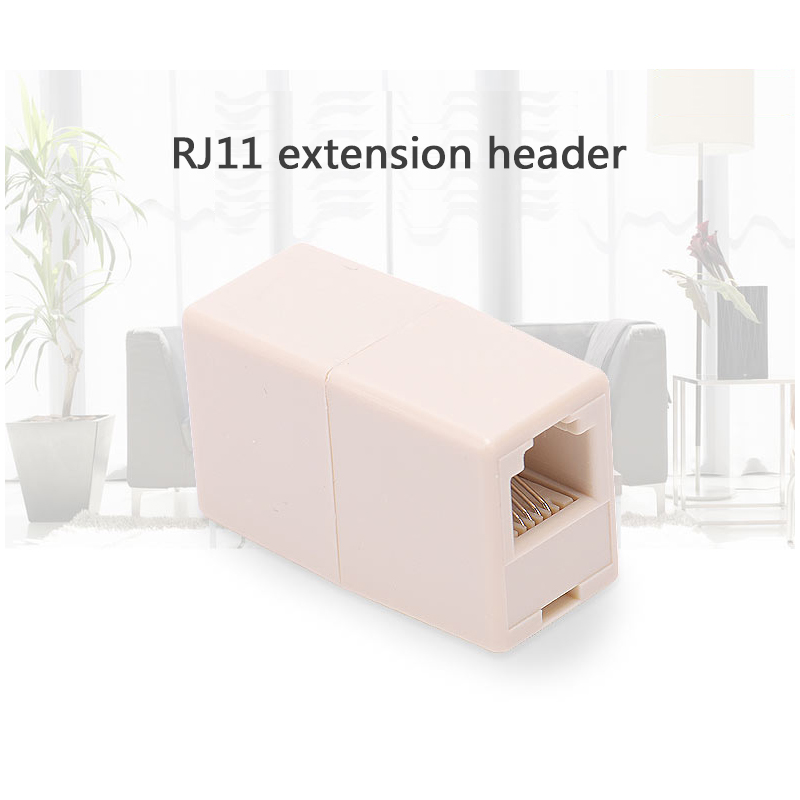 Novel RJ11 6P4C Telephone Straight Coupler, Telephone Cable Extender Joiner Adapter Connector Female to Female