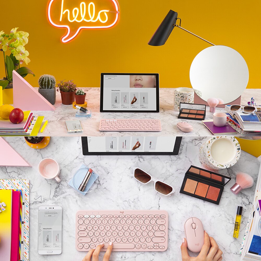 Logitech K380 multi-device Bluetooth wireless keyboard linemate multi-color Windows MacOS Android IOS Chinese keyboard