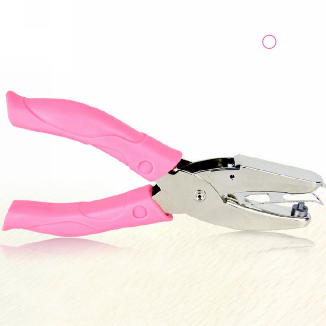 5 Shapes Hole Punch Cutter Plier Puncher Card Cut Hole Sheet Cardmaking Handicraft Tool Office Statinery Punch with Soft Grip: 8 circle