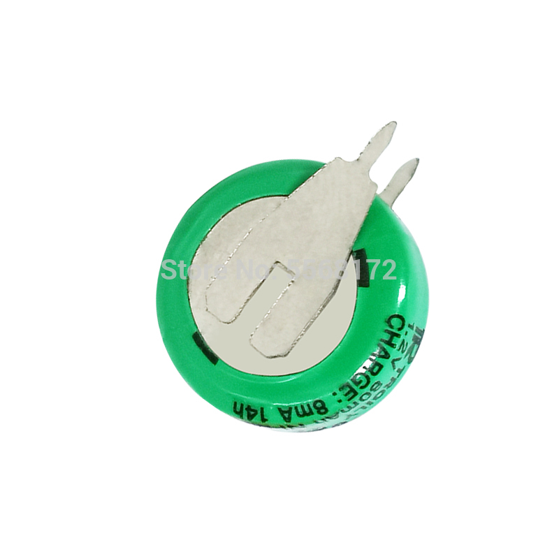 1.2V 80mAh Ni-MH Ni MH Rechargeable Batteries With Solder Pins Rechargeable Button Cell Battery For Electric Toys