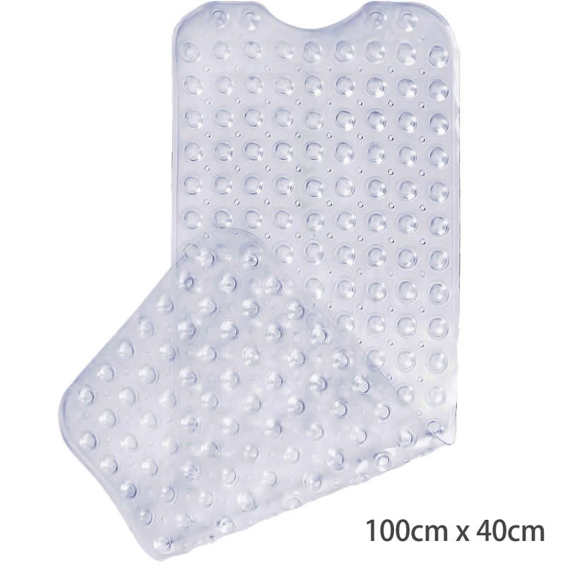 Alfombras de baño antideslizantes de PVC con ventosa, 38cm x 69cm, alfombra multicolor para baño, bañera, ducha antideslizante, almohadilla de masaje suave: plum