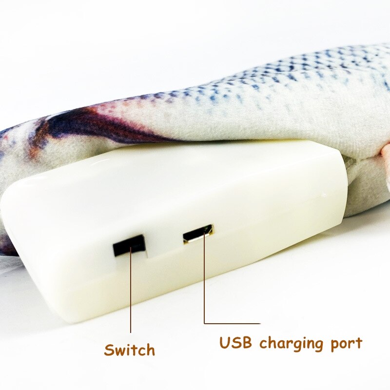 Katt viftar kattmynta leksak fisk usb elektrisk laddning simulering dans hoppa rörelse floppy fisk katt leksak elektronisk fisk för katter