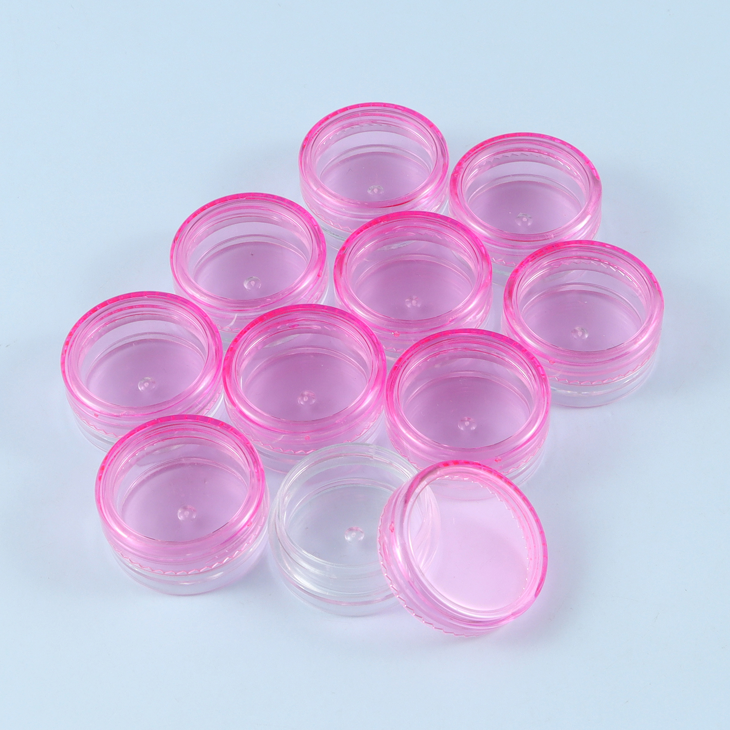 10 teile/los 3*1,5 cm Mini Kunststoff Kasten Runde Transluzente Verpackung Lagerung Kasten Staubdicht Langlebig Starke Schmuck fallen Container: Grau