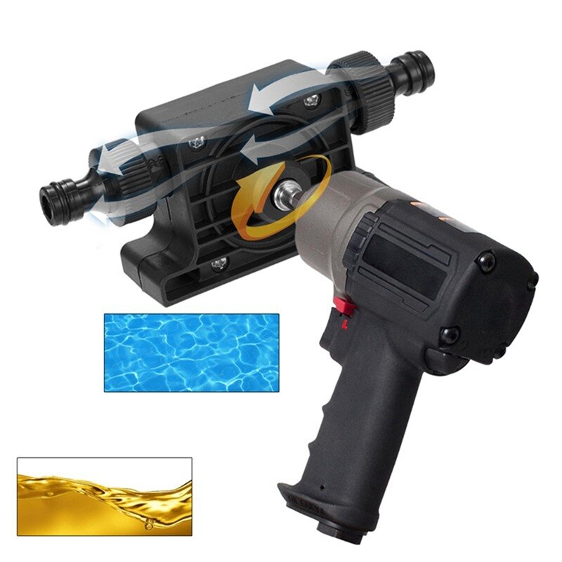 Electric Drill Pump Self Priming Transfer Pumps Oil Fluid Water Pump Portable 8mm Round Shank Heavy Duty Self-Priming Hand