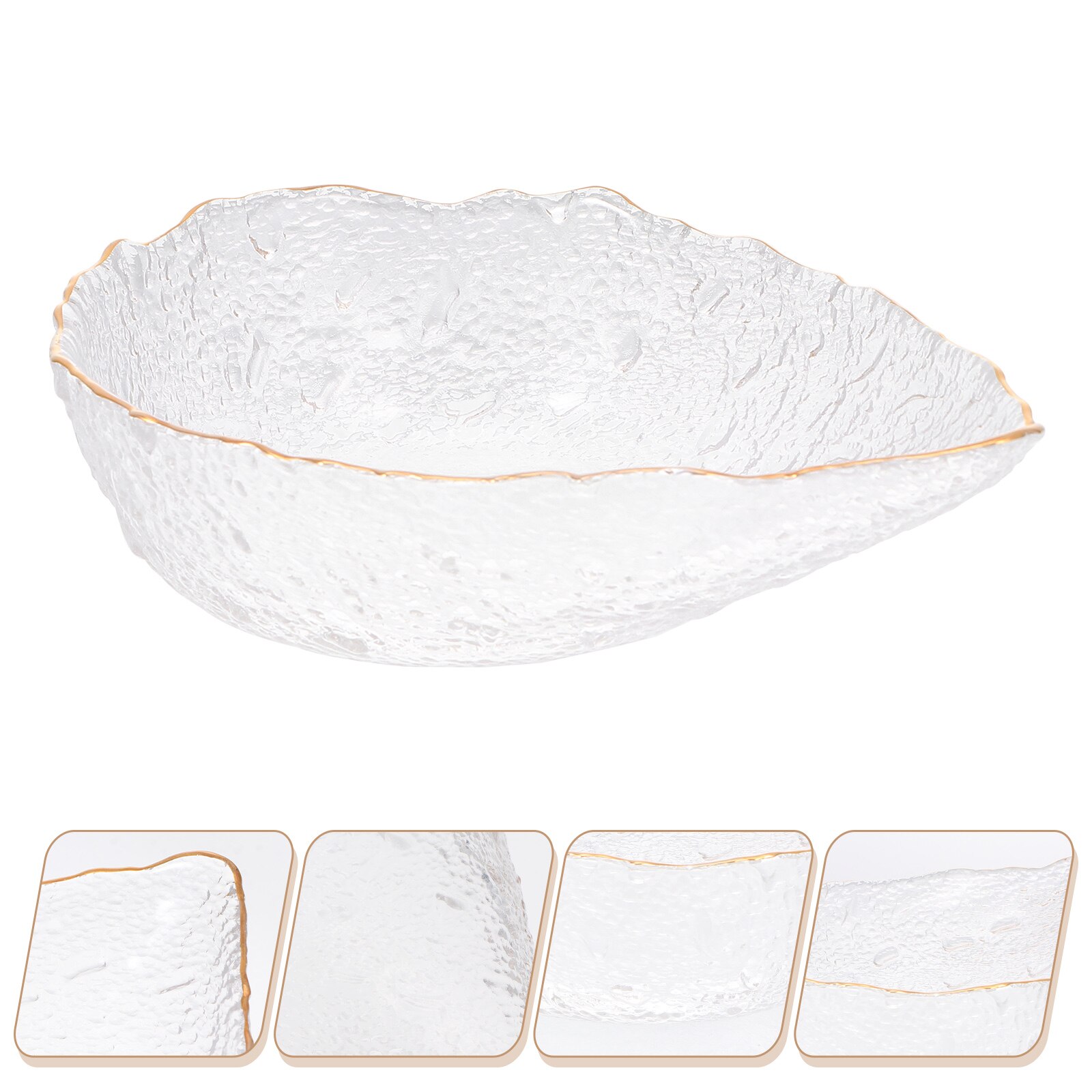 Bol en verre pour mélanger les salades de légumes et de fruits, 1 pièce, bol en forme de goutte d'eau pour Dessert