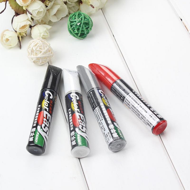 12ML Car Scratch Repair Pen 4 Colors Automotive Paint Color Matching Brush For Automotive Rims Fill Paint Pen