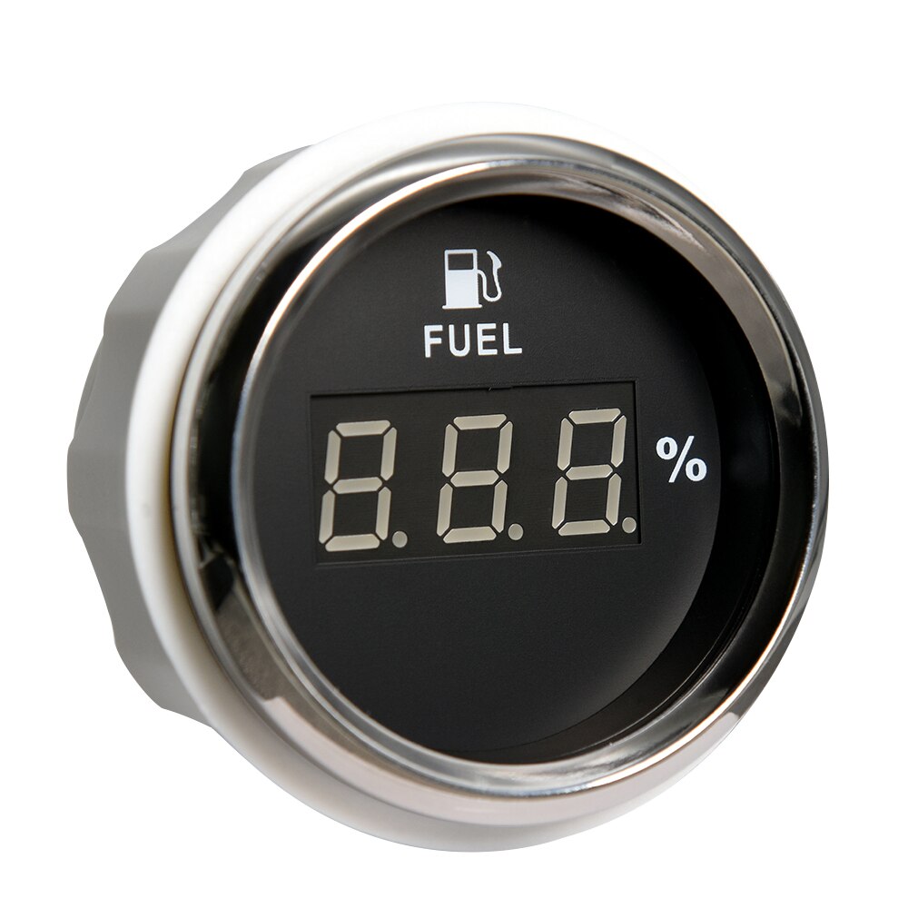 0-190ohm Digital Fuel Gauge 2" 52mm Oil Tank Level Indicator with Fuel Level Sensor 12V/24V for Auto Car Diesel Gasoline