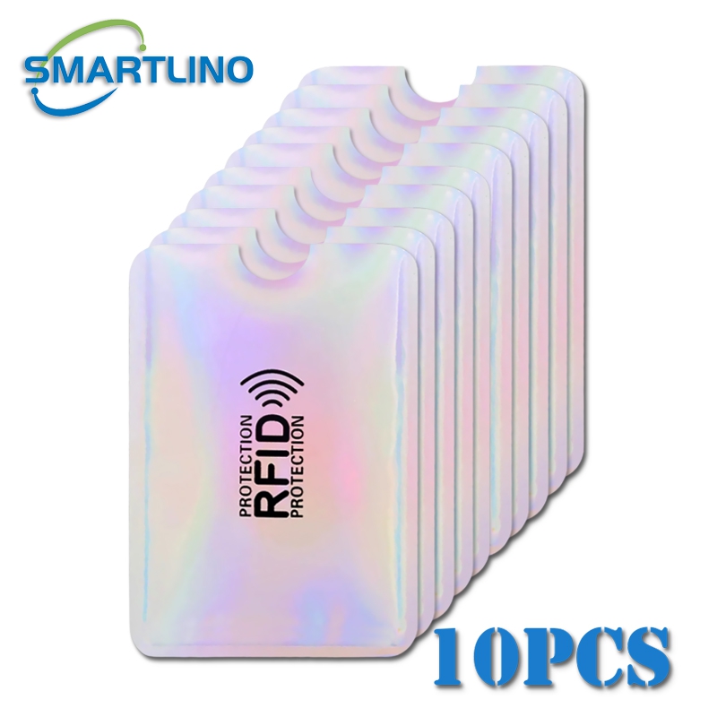5/10/20 Stuks Anti Diefstal Bank Creditcard Protector Nfc Rfid Blokkeren Kaarthouder Portemonnee Cover aluminiumfolie Id Visitekaartje Case: LIGHT BLUE