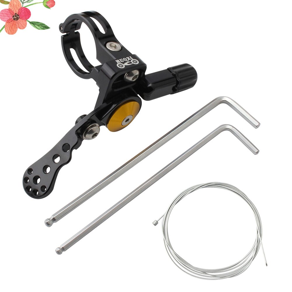 MTB Road Dropper Post Lever Seatpost Dropper Bike Adjust Seat Post Mechanical Lever Universal Shifter Style 24mm Black