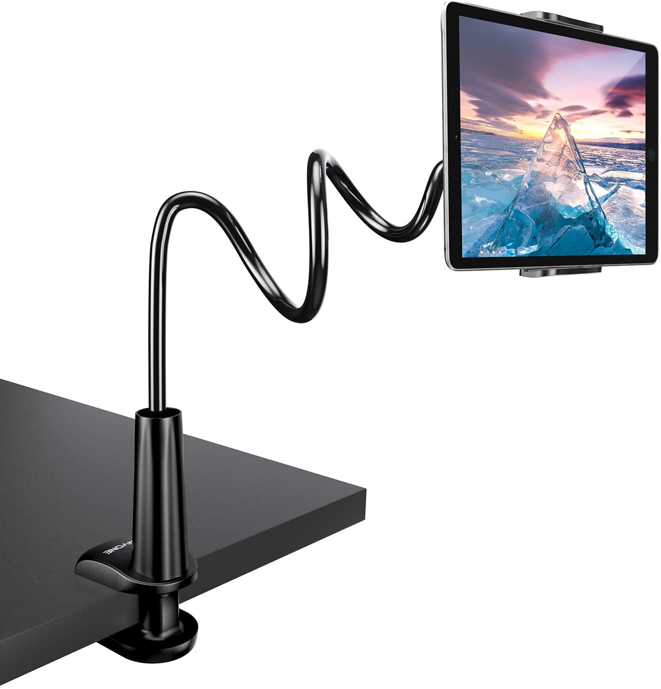 Tryone Soporte Movil Teléfono - Soporte Flexible con Brazo de Cuello de Cisne para Serie iPhone /Celulares Samsung/Huawei/Google Pixel y Más, 70 cm de Longitud en Total: para ipad