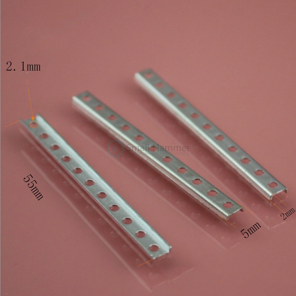10 pièces simple rangée rainure tige fer pièce fer tige rainure type tige de renforcement: 55mm