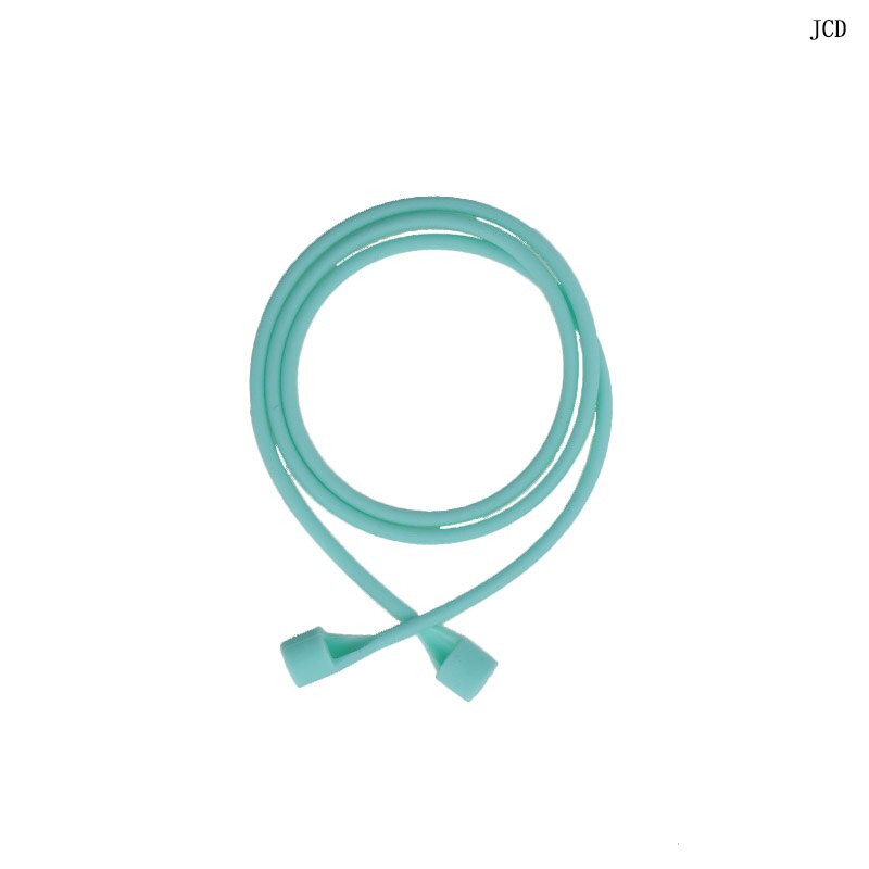 Jcd øretelefonstrop til apple airpods anti tabt strop loop string reb silikone hovedtelefon kabel ledning til air pods: Myntegrøn