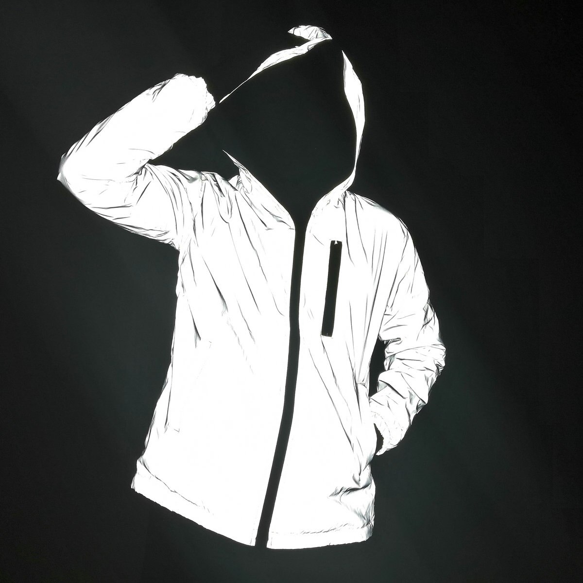 Chaqueta reflectante para hombre y niña, chaquetas ligeras y brillantes para niños, ropa de calle de Hip Hop, prendas de vestir impermeables para monopatín, novedad de