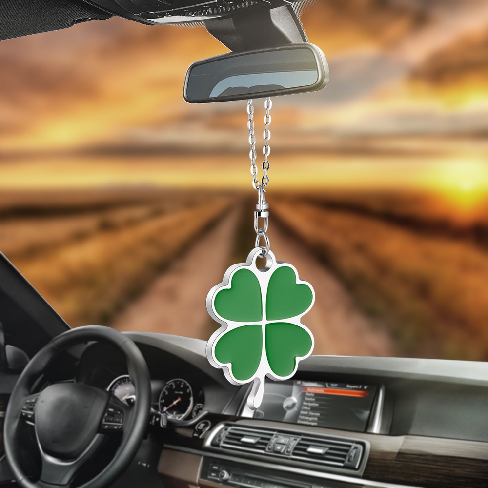 Colgante para espejo retrovisor de coche, adornos de TRÉBOL DE LA SUERTE, decoración para coche, accesorios de decoración para coches, de estilo