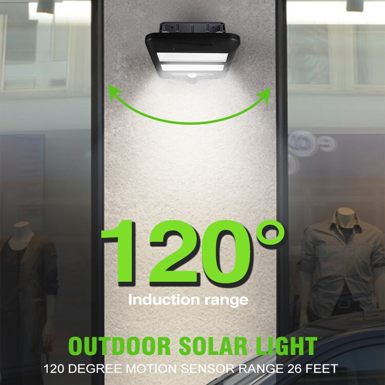 thumbnail image 2 of Solar Street Lights Outdoor Waterproof PIR Motion Sensor Security Light With 3 Lighting Modes 2 of 13