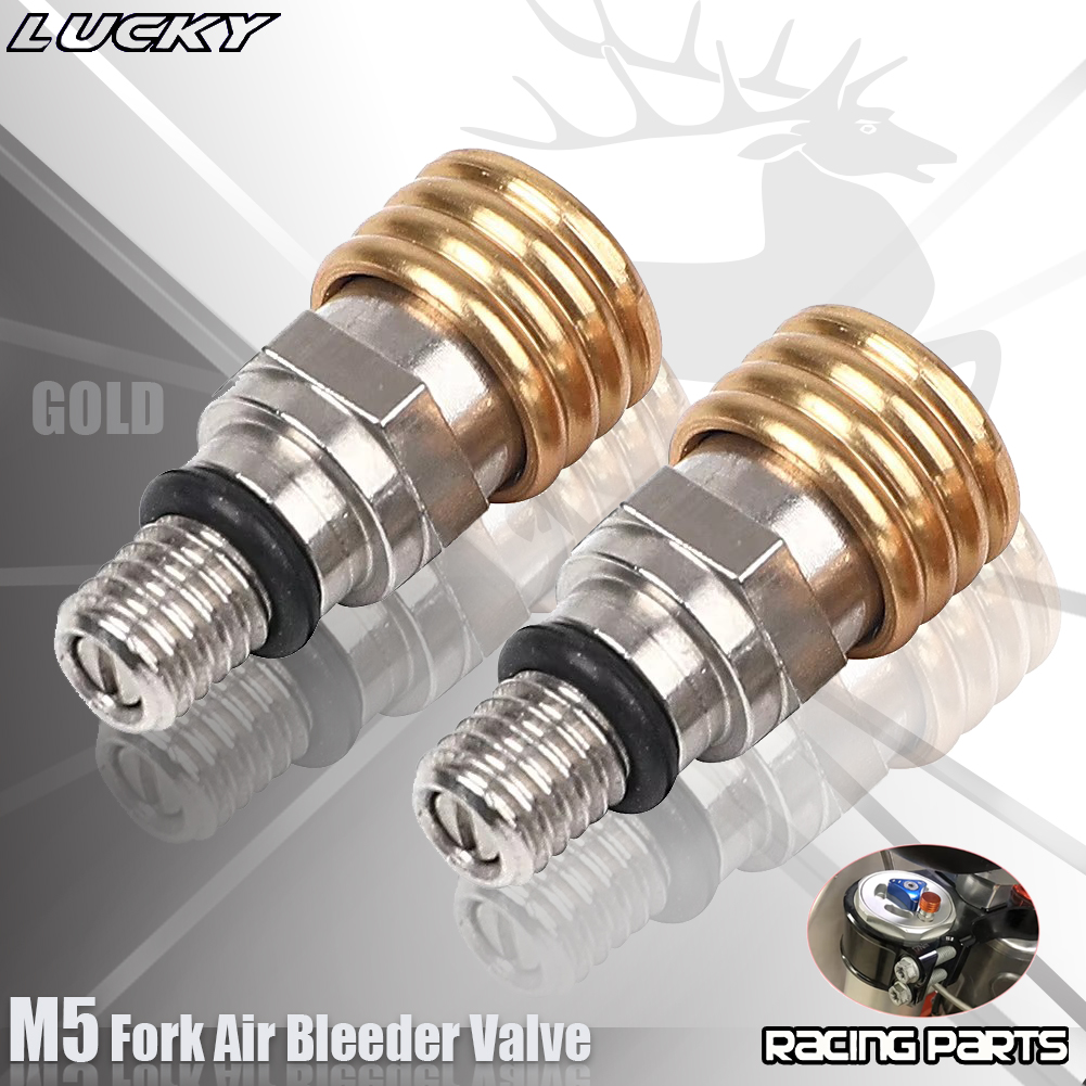 M5 Schraube Gabel Entlüfter Linderung Ventil Für Kawasaki Yamaha CR CRF YZ YZF WRF KX KXF RMZ 80 125 250 450 MX Moto-Cross Enduro: Gold