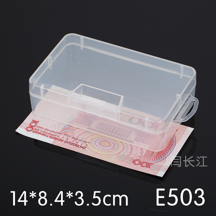 503 rektangel værktøjskasse lille kasse pp indeholdende kasse med gennemsigtig dækseldel