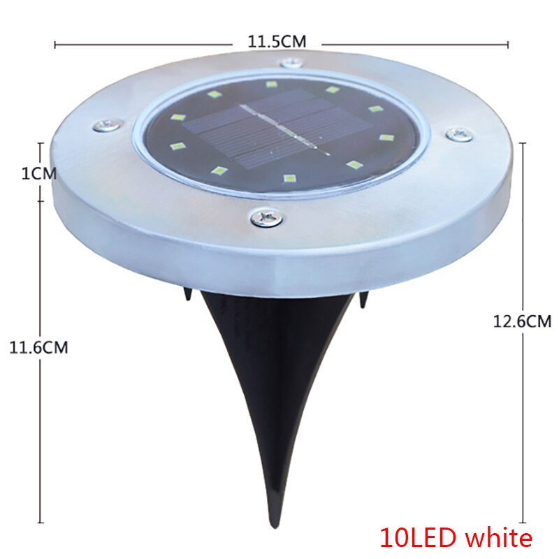 Waterproof Solar Power Ground Buried Lights Floor Outdoor Garden Lawn Path Lamp: Green