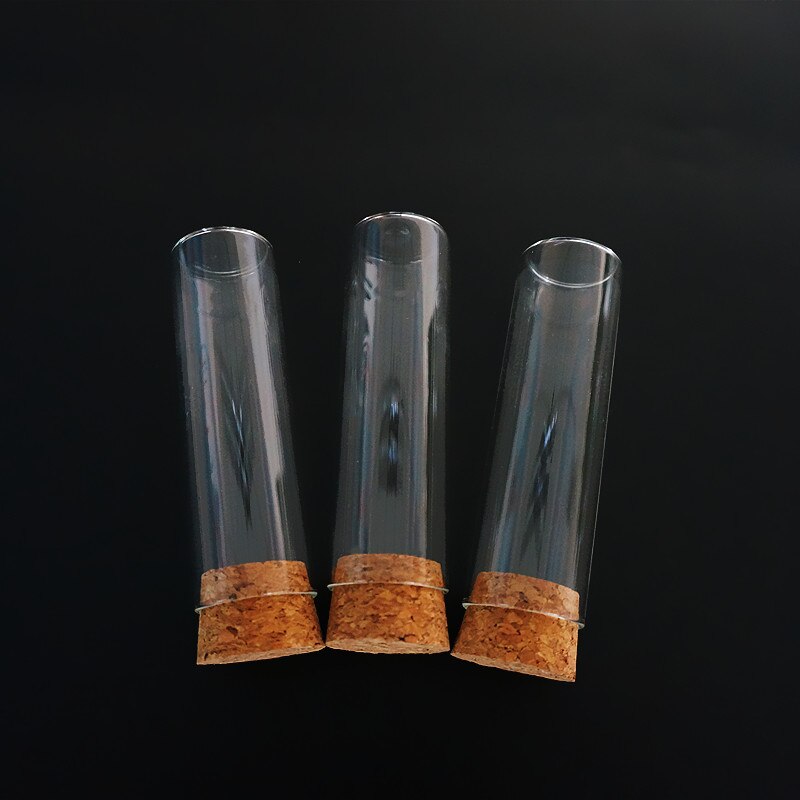 12 teile/los 30x100mm 50ml Flachen Boden Glas Reagenzglas Mit Korken Durchmesser 30mm Länge 100mm