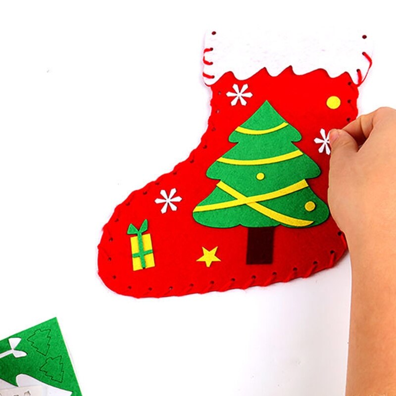 Christmas children's handmade socks Christmas decorations children's educational decorations DIY supplies
