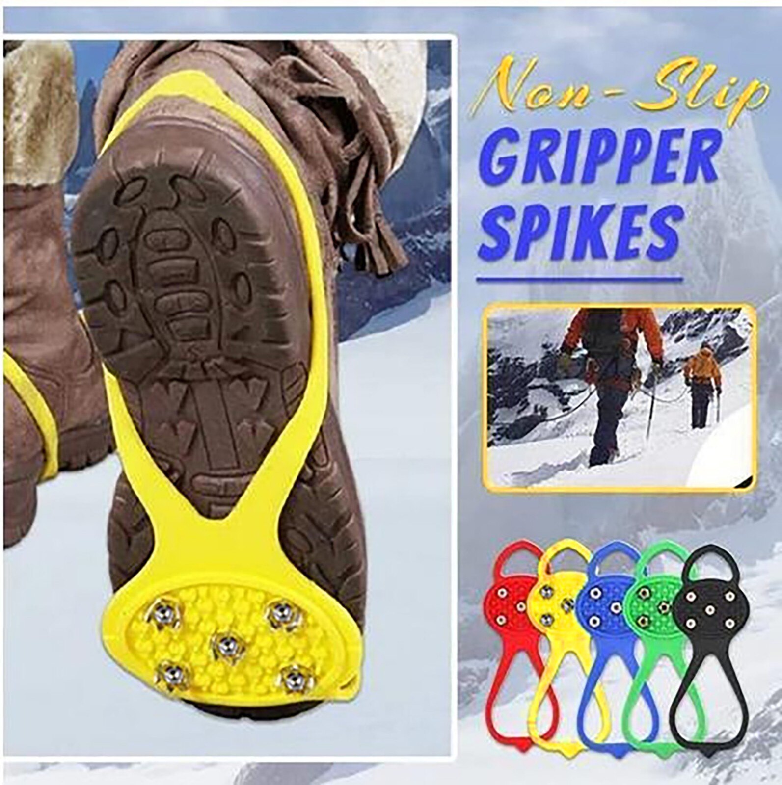Sneeuw Studs Antislip Outdoor Klimmen Wandelschoenen Covers Ijs Spikes Grips Stijgijzers Voor Wandelen Outdoor Schoenen Covers Inlegzolen d07