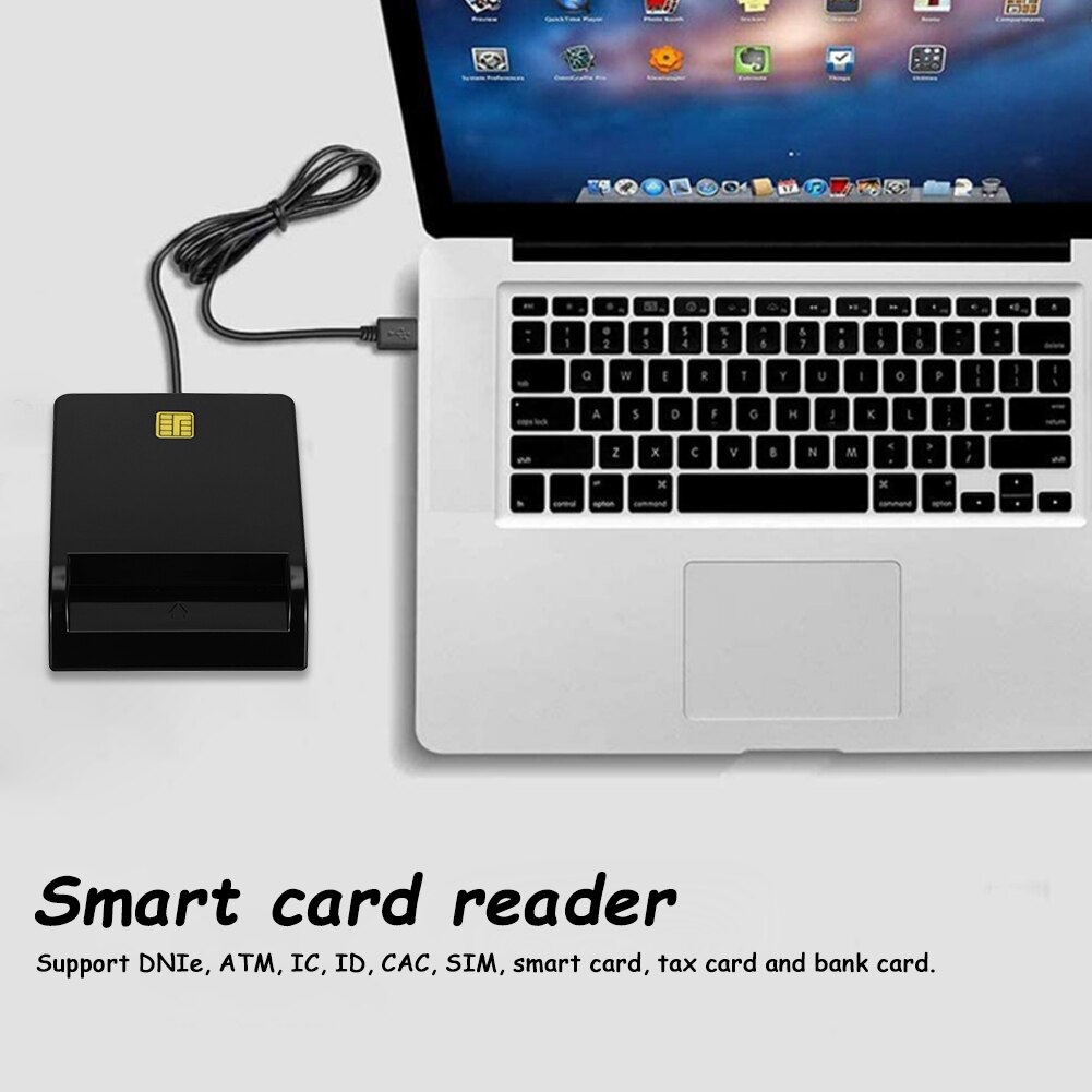USB Smart Card Reader CAC Common Access Card Reader Adapter for Online SIM / ATM / IC/ID Cards Cloner Connector