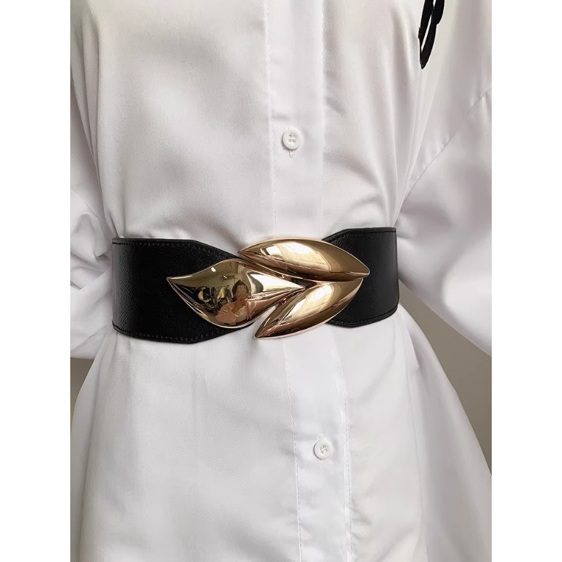 Curea elegantă pentru rochie de damă, cu talie elastică, cu etanșare lată în talie
