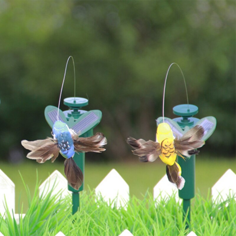 Lustige Solar Spielzeug Fliegen Flatternde Hummingbird Angetrieben Vögel Schmetterlinge für Garten Dekoration Baby Spielzeug Zufällige Farbe