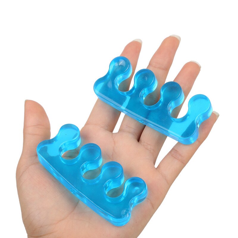 2 Stuks Zachte Siliconen Toe Scheiden Gel Teen Separator Flexibele Vinger Spacer Silicone Soft Form Voor Manicure Pedicure Nail Tool