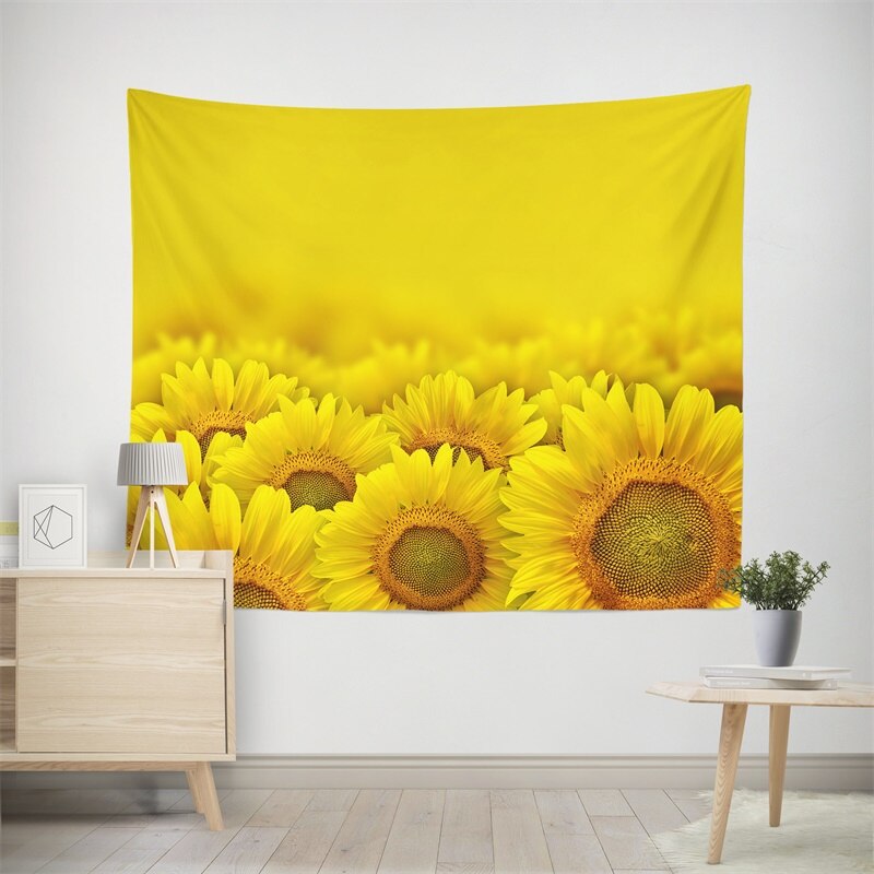 Floratapastra tapisserie murale de tournesol Tropical | Tapis mural suspendu, nappe de Table 95*73cm: 6