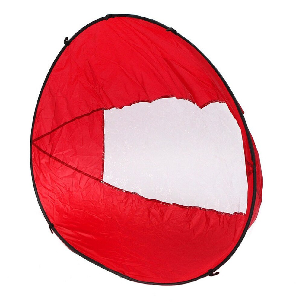 46 inch Folding Kayak Wind Paddle Sailing Popup Surfing Paddle Sail with Clear Window for Canoe Inflatable Ship Accessories: Red