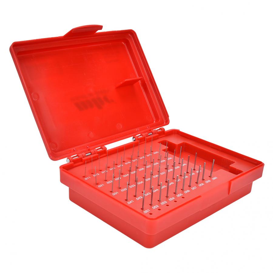 50Pcs/Set M0- 0.011-0.060 inch Steel Plug Pin Gage Set 0.0002 inch